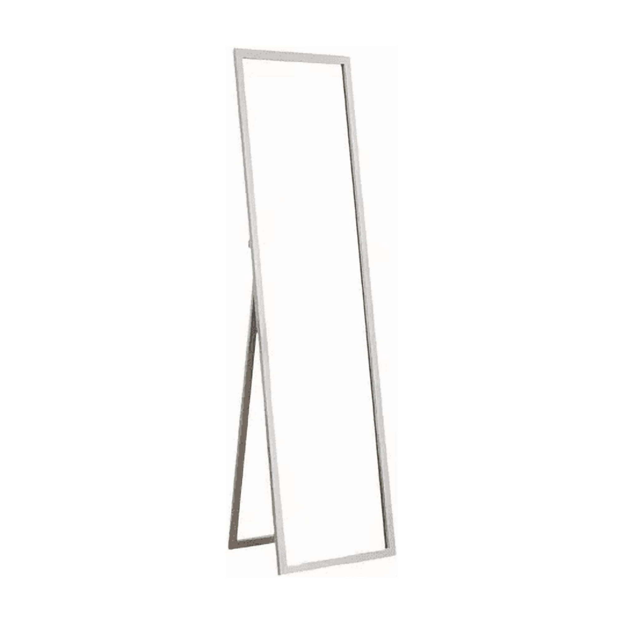 Genérico - Espejo Cuerpo Entero 150x40cm Base Plegable Estilo Japonés Blanco