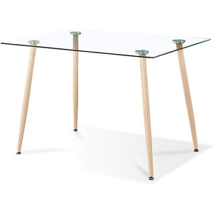Oh! Mi Hogar ® - Mesa Eames Rectangular De Vidrio 120X80X75Cm