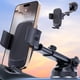 thumbnail image 1 of Soporte de teléfono para coche, soporte universal de teléfono móvil para salpicadero, parabrisas o ventanilla - soporte para automóvil compatible con iPhone, Samsung -Negro, 1 of 7
