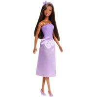 Muñeca Barbie Royal Refresh Vestido Morado Y Accesorios