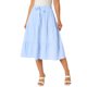 thumbnail image 1 of Falda de Cuadros Vichy para Mujer INSPIRE CHIC Vuelta al Colegio Verano Casual Cintura con Cordón Falda Midi de Línea A Azul Cielo L, 1 of 6