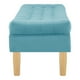 thumbnail image 3 of Banqueta Wood 2c Felpa 05 Turquesa, 3 of 4