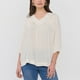 thumbnail image 3 of Blusa Mujer Cuello V Manga Globo Líneas Corona, 3 of 5