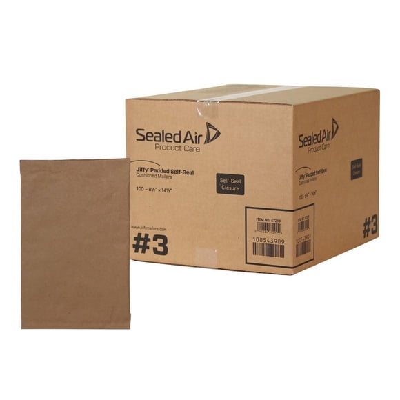 Sobres acolchados para envío Sealed Air Jiffy #3 22x37 cm 100 unidades