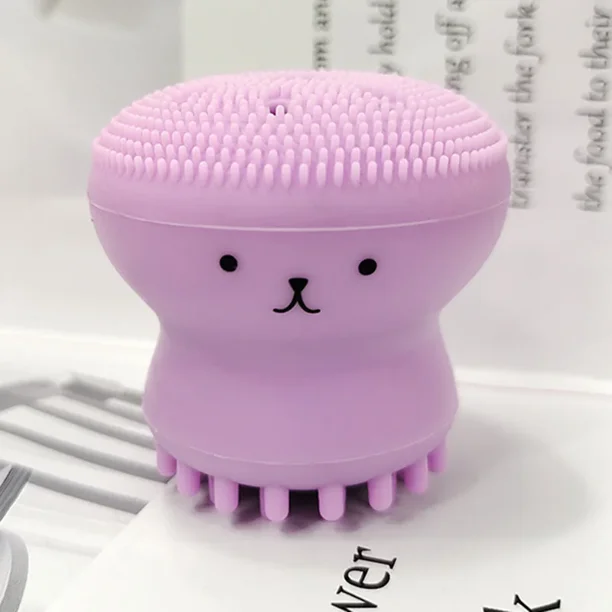 1pc Octopus Silicone Facial Cleansing Brush Makeup Removal Massage Brush Portable Soft Sponge Facial Cleanser Facial Care Tools