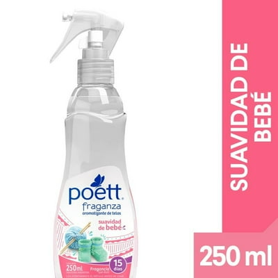 Aromatizante Tela Líquido Suavida De Bebé Frasco 250 Ml Poett