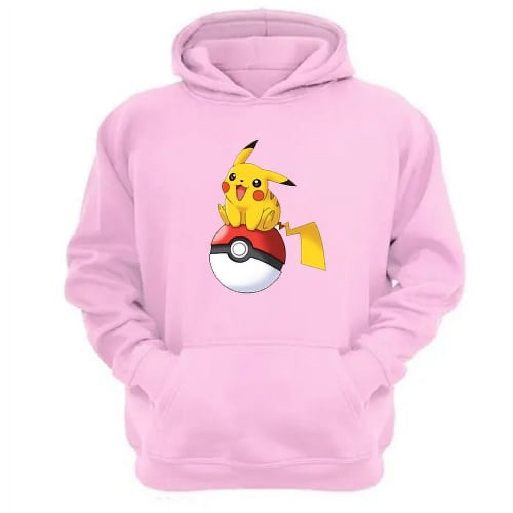 Genérico - Polerón Canguro Pokemón Rosa Talla M Unisex