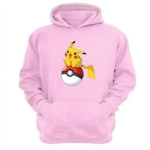 Genérico - Polerón Canguro Pokemón Rosa Talla Xs Unisex