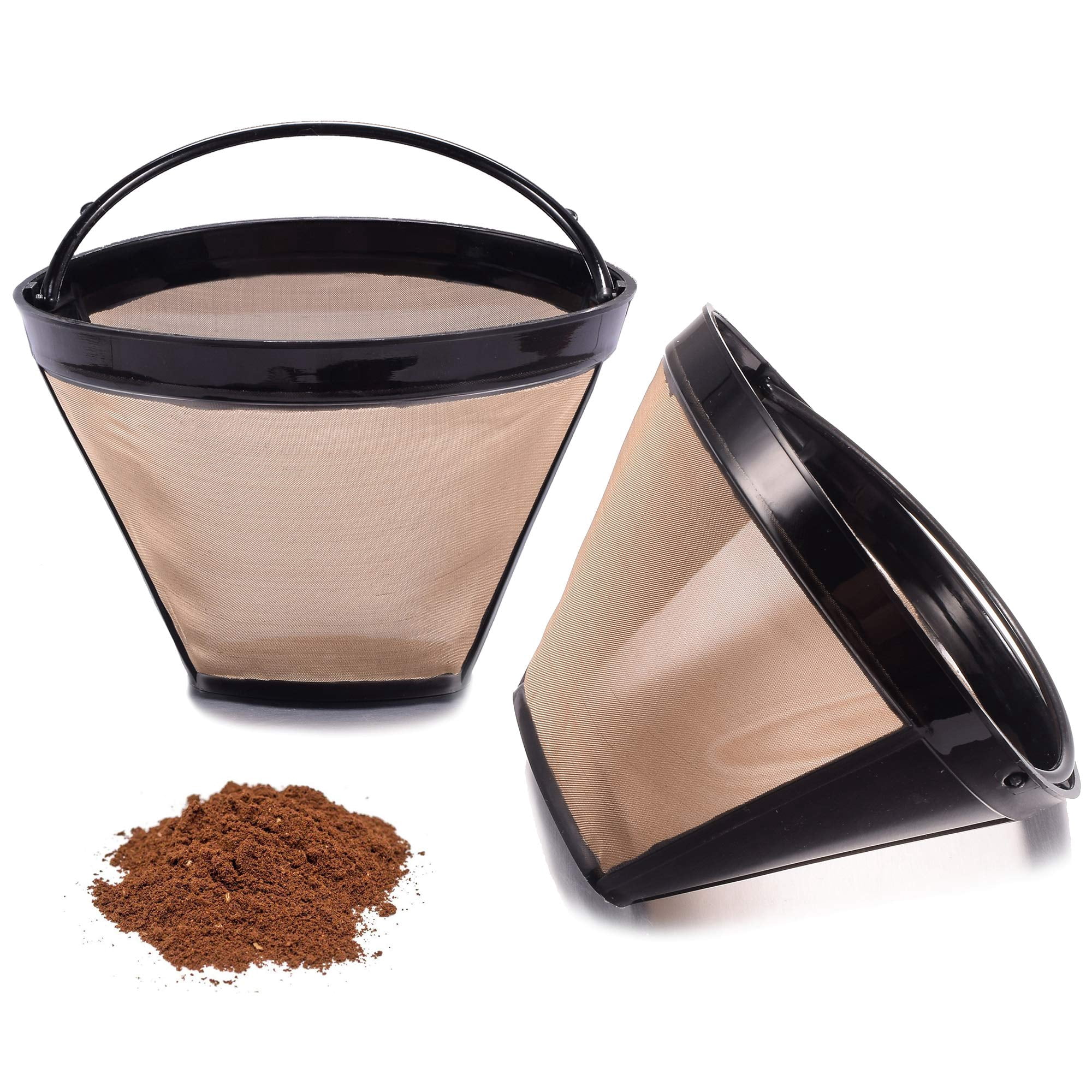 Mjuly - Filtro De Café Reutilizable Con Cono Número 4 Para Cafetera Ninja Coffee Bar Brewer