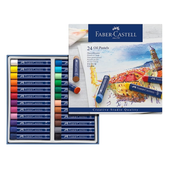 Lápices de colores pastel al óleo Faber-Castell Creative Studio (paquete de 24)