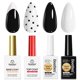 thumbnail image 1 of Set de esmalte de gel Beetles 4 piezas 10 ml negro y blanco, 1 of 6