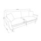 thumbnail image 3 of Sofá 2 Cuerpos Camden Gris Home Mobili, 3 of 3