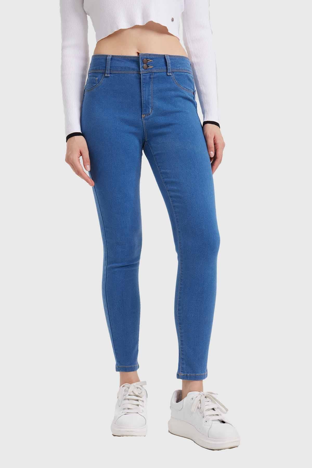 Fashionspark - Jeans Mujer Skinny Push Up Jenny Azul