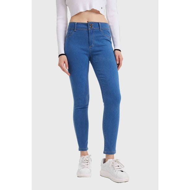 Jeans Mujer Skinny Push Up Jenny Azul