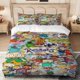 thumbnail image 1 of 3pcs Chucky Fenster Printed Bedding Set Duvet Cover + Double Pillowcase, 1 of 1