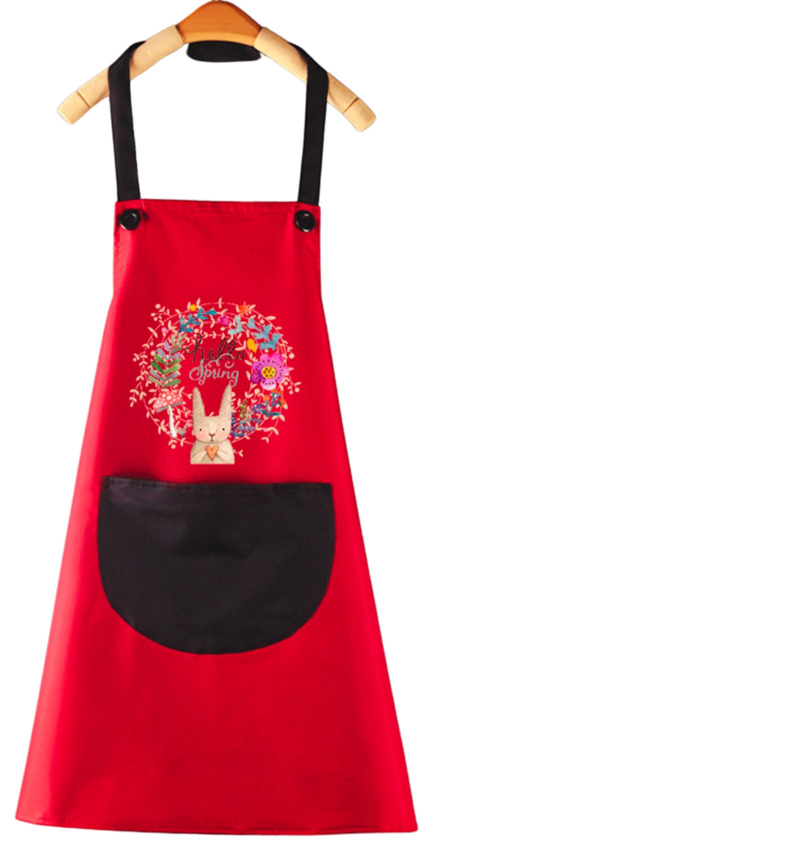 Handydeco - Delantal De Cocina Impermermeable Con Bolsillo Y Toallas