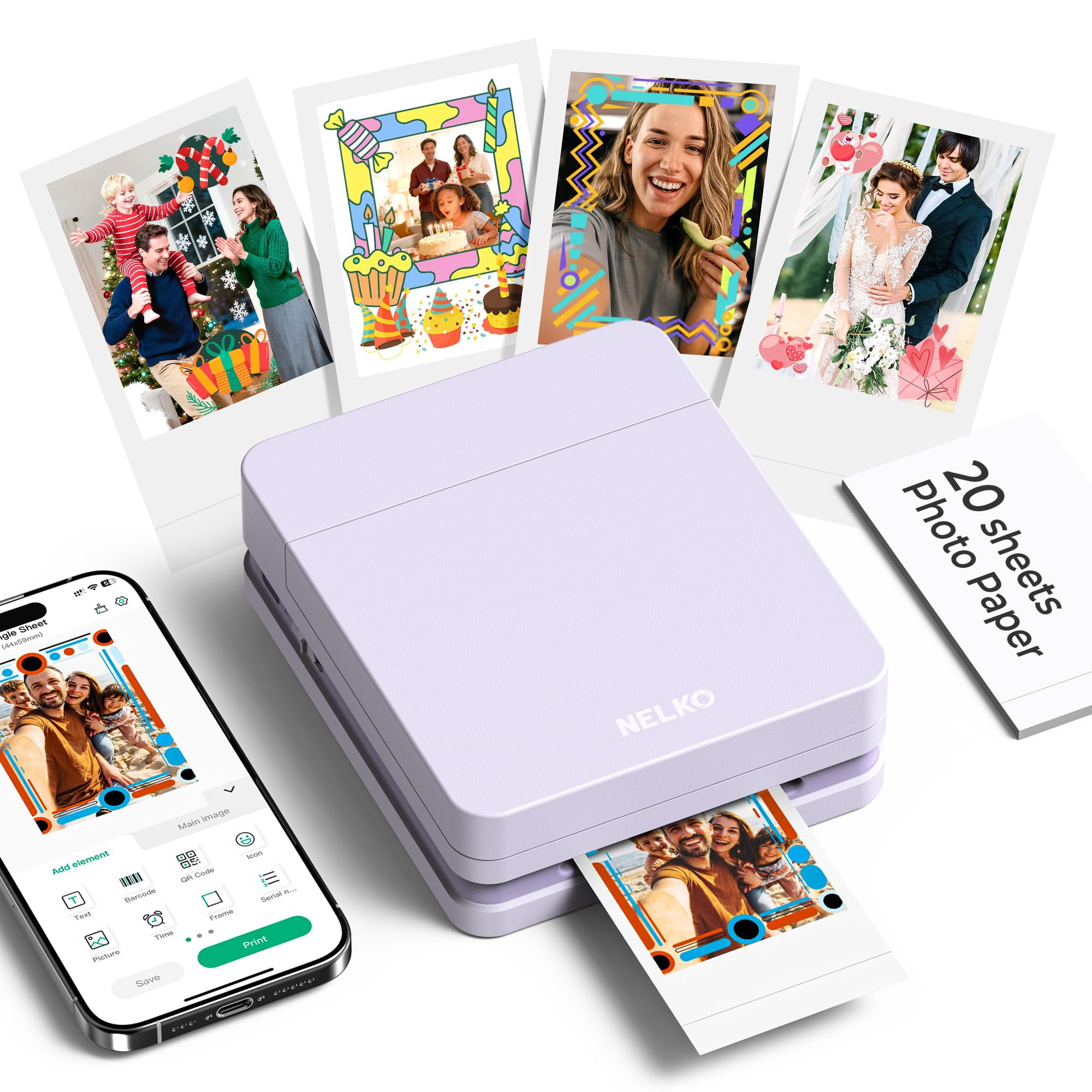 Impresora Fotográfica Nelko Pp01 Color Mini Portátil Recargable