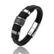 thumbnail image 1 of Pulsera Vintage Multicapa Cuero PU Negra, 1 of 3