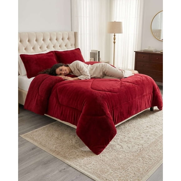 Plumón Cubrecama King Plush con Reverso Chiporro Invierno