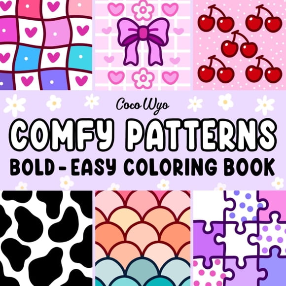 Libro de colorear Coco Wyo Comfy Patterns para adultos y niños