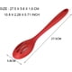 thumbnail image 3 of Juego de 2 cucharas ranuradas de silicona antiadherentes, resistentes al calor y con diseño higiénico, para cocinar, remover, mezclar y servir, en rojo y negro., 3 of 7