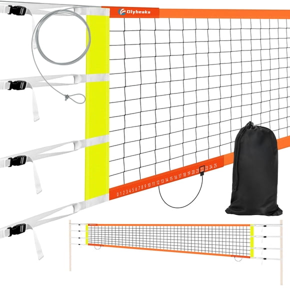 Red De Voleibol Olybeaka Professional Anti-UV Con Cable De Acero