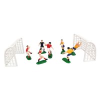 Magideal - Adornos Para Tartas De Fútbol, Accesorios, Portería, Piezas De Juego, Jugadores, Minijuguetes, Decoraciones Diy Para Temática De Fútbol, Niños, Fi A
