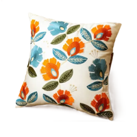 Genérico - Fundas De Cojines Bordadas A Elección 45X45 Diseño 32 Color Blanco