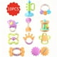 thumbnail image 1 of 10pcs Baby Teether, Baby Molar, Rattle, Hand Grab Ball Toy, Gnawing Teether, Infant And Toddler Educational Toy, Newborn Gift (Random Color Matching), 1 of 4