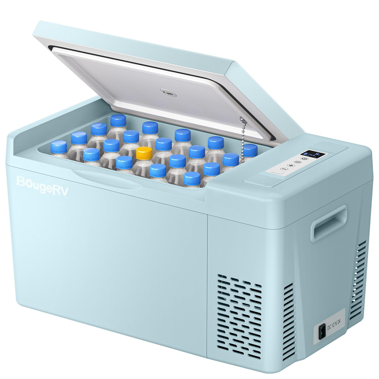 Refrigerador Portátil Bougerv, Verde, 23 Cuartos De Galón, 22 L, 12 V/24 V
