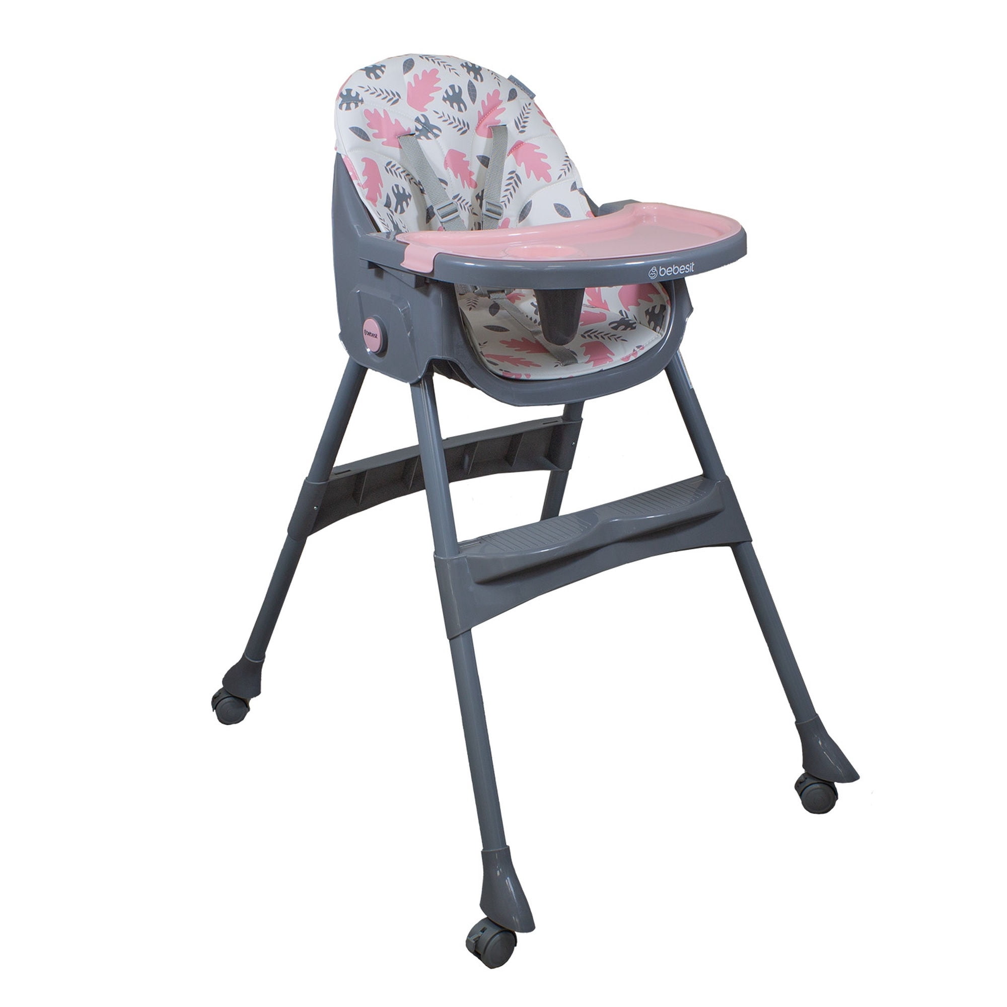 Silla de comer Steps rosada