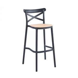 Klik Muebles - Taburete Crossback - Negro