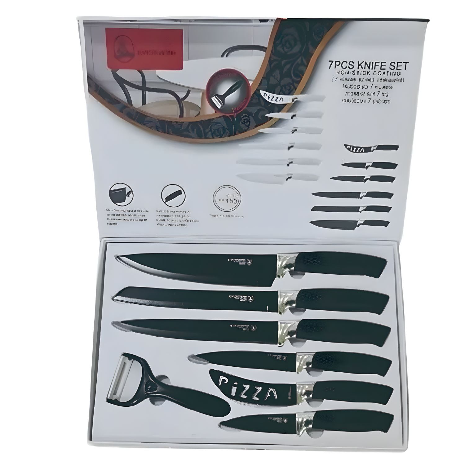 Evcriverh - Set De Cuchillos 7 Piezas Ergonómicos Y Resistentes - Ps