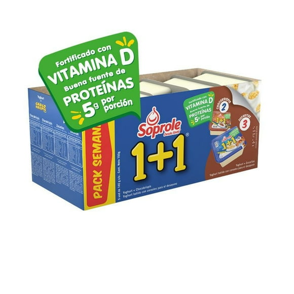 Yoghurt con Cereal 1+1 Pack x5 Zucaritas + Choco Krispis Mix, 5 Potes 150 g c/u