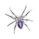thumbnail image 2 of Broche De Araña De Plata Animal Bug Clip Aleación Vintage Esmalte Pin Regalo Púrpura, 2 of 3