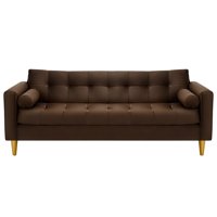 Bodevir - Sofa Retro 3Cg Felpa 01 Chocolate