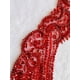 thumbnail image 5 of Aplicación cosible de encaje con cuentas de cristal rojas hecha a mano, 5 of 5