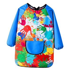 Magideal - Delantal De Pintura Art Smock Para Niños, Babero Suave Resistente Al Agua Para El Hogar, Delantal De Pintura De Artista Para Hornear, Alimentar A Niño Estilo B M