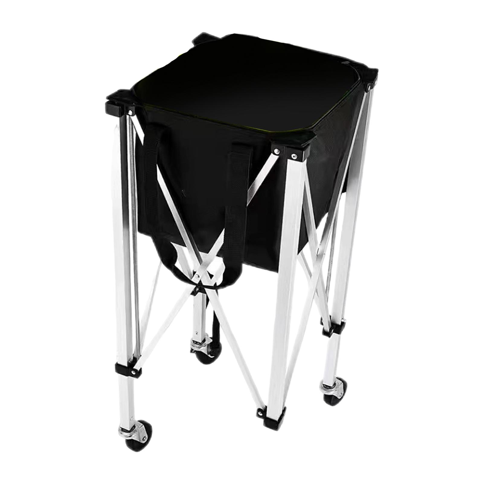 Magideal - Carrito De Tenis, Soporte Para Pelotas, Organizador Portátil Con Rueda, Carrito De Enseñanza Compacto, Carrito Recolector Para Entrenadores, Recogida