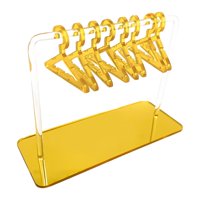 Magideal - Perchas Modernas, Estante De Exhibición De Joyería De Acrílico Transparente, Organizador De Anillo, Soporte De Exhibición De Joyería Transparente Para , Dorado