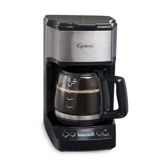 Cafetera Capresso Mini Drip para 5 tazas, color negro y acero inoxidable