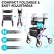 thumbnail image 2 of Rollator Walker PLANET WALK superligero con asiento morado, 2 of 6