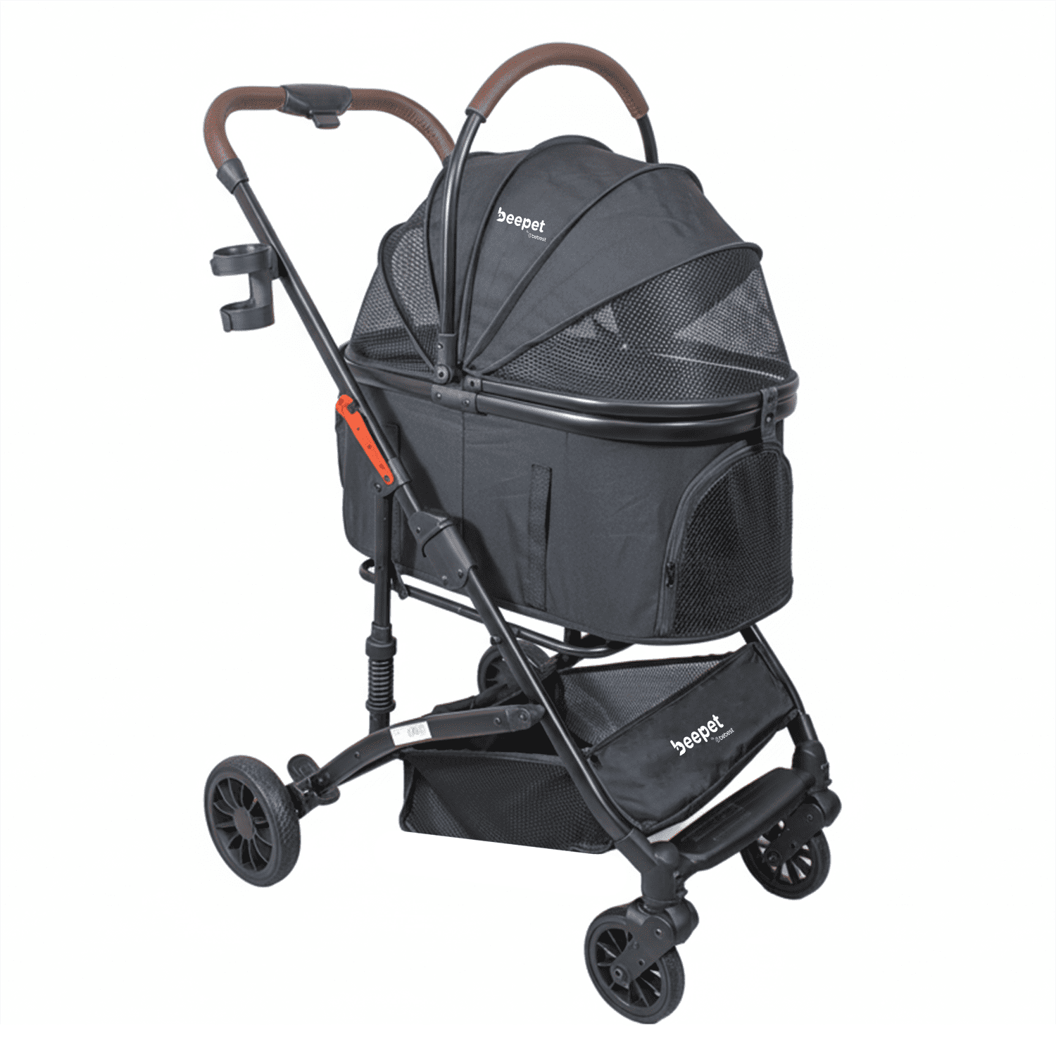 Beepet - Coche Para Mascotas Premium Maine Negro