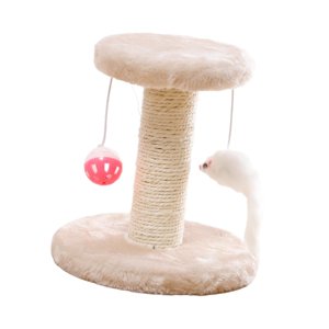 Magideal - Poste Rascador Para Gatos, Marco De Escalada De Sisal Para Gatos En Interiores, Lindo Poste Rascador Interactivo De Sisal Para Gatitos, Decoración Del Beige
