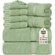 thumbnail image 1 of Juego de toallas Utopia Towels, 8 piezas, 600 g/m², 100% algodón, verde salvia, 1 of 9