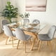 thumbnail image 1 of Comedor Mesa Xinia 140x90 + 6 Sillas Vorak Velvet Gris, 1 of 2