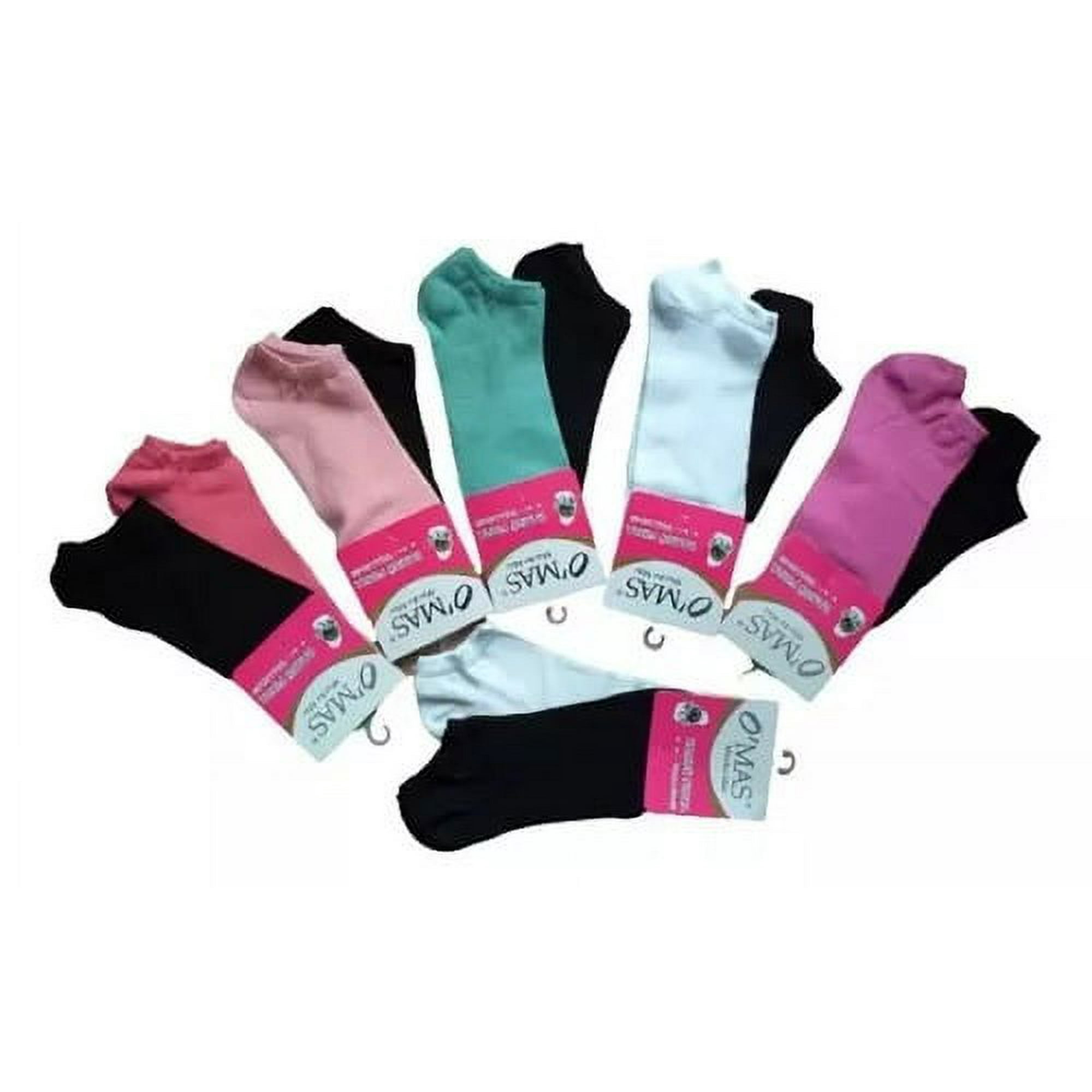 O´mas - Calcetín Tobillera Con Fibras De Bambú Para Mujer - Docena