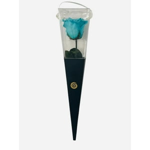 Allpa-Roseamor - Cono Con Rosa Preservada Natural 30Cm Con Fragancia Turquesa