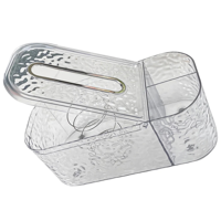 Genérico - Organizador/Servilletero Acrílico Transparente 2 En 1