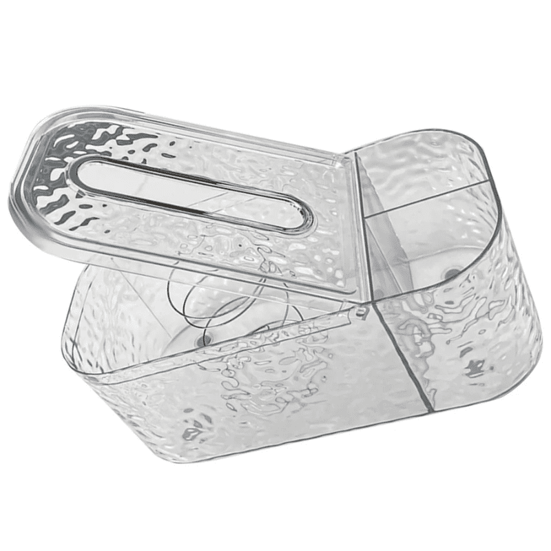 Genérico - Organizador/servilletero Acrílico Transparente 2 En 1